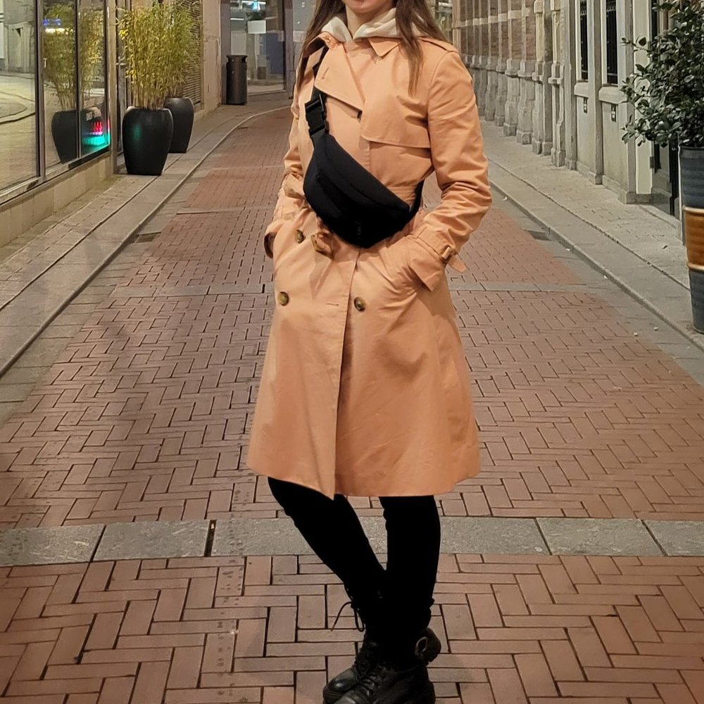 Massimo Dutti Trench Coat - Peach Color, XS